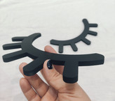استیکر مژه برجسته جفتی جنس pvc در۳رنگ جذاب