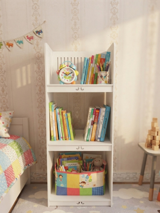 کتابخانه ۳ طبقه طرح خطی جنس pvc ضدآب